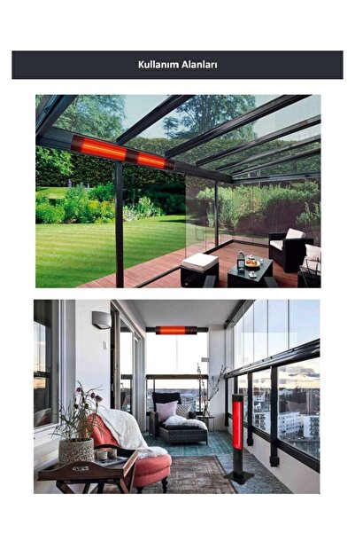 Ardonat Halogen Black Twin Pro - 4000W - Kumandalı Dış Mekan Isıtıcı