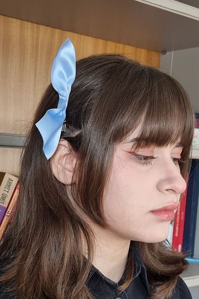 KRIMO Cat Ear Bow with Ribbon - Kpop Korean Style Buckle