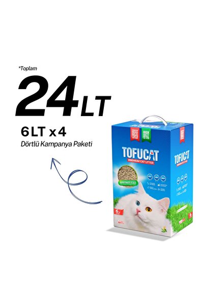 TofuCat 24 Litre Fırsat Paketi (6 LİTRE X 4 ADET) Pelet Tofu Kedi Kumu