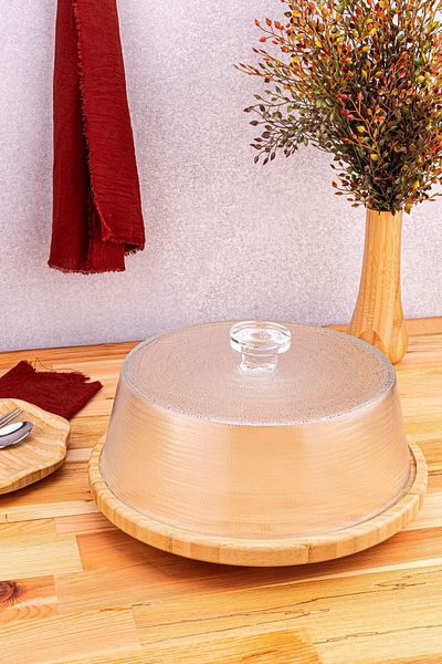 Bambum Hira - Bamboo Cake Jar with Glass Lid 30 cm