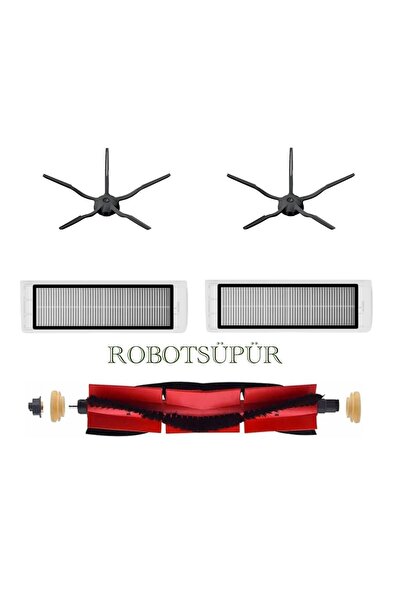Roboclinic Roborock S6 Pure - Aspirator robot negru, compatibil cu set de 5 p...