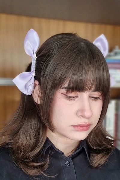 KRIMO Kpop Korean Style - Cat Ear and Bow Buckle with Ribbon