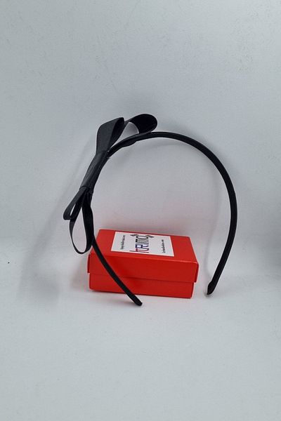 KRIMO Kpop Kep1Er Bahiyyih Black Satin Ribbon Crown