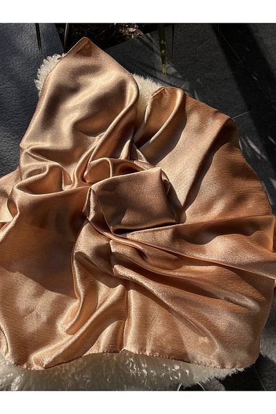 ahhu Janjan Patterned Shiny Satin Hijab Evening Dress Shawl