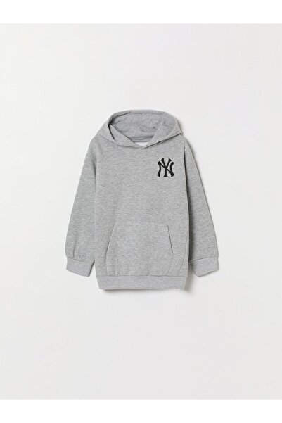 LAND MODA Унисекс детски суичър с качулка - щампа