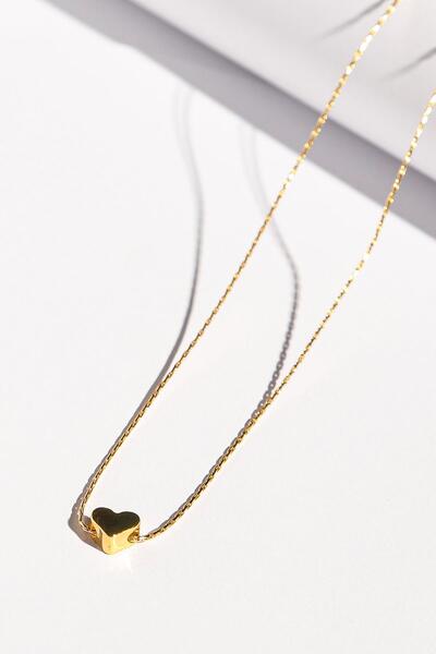 New Obsessions Altın Kaplama Yılan Zincirli Kalp Uçlu Kolye