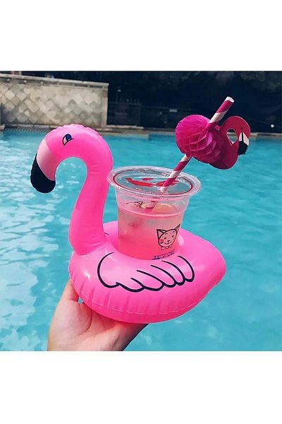 LRS STORE Flamingo Cup Ring Inflatable Cup Holder Pool Sea Enjoyment Cup Holder Bagel