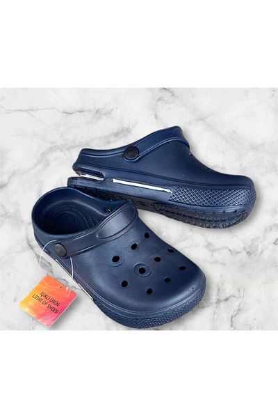 AkınalBella Children's Navy Blue Light Eva Balloon Luminous Sole Slippers Sandals