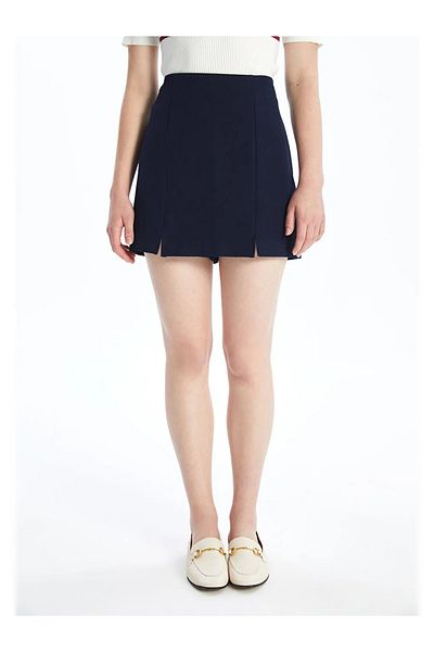 LC Waikiki LCW Vision Navy Blue Women's Skirt - Waist zipper, Straight Shorts