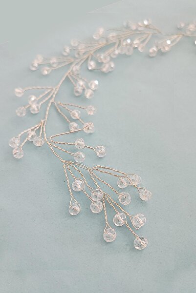 New Obsessions Crystal Beaded Handmade Bridal Crown Bridal Hair Accessory