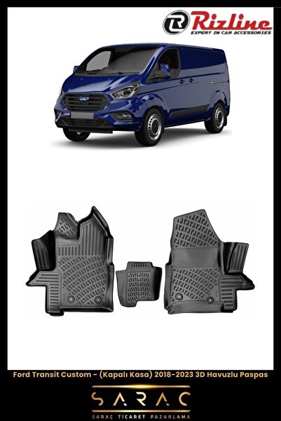 Rizline Ford Transit Custom (KAPALI KASA) 2021 Model 3d Havuzlu Paspas