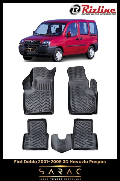 Rizline Fiat Doblo 2004 Model 3d Havuzlu Paspas