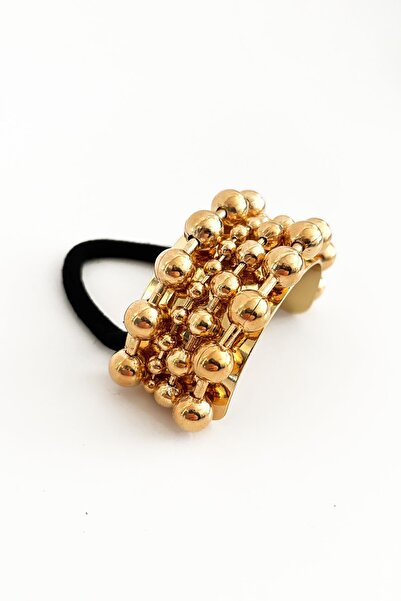 New Obsessions Luxury Bubble Gold Curved Ponytail Buckle