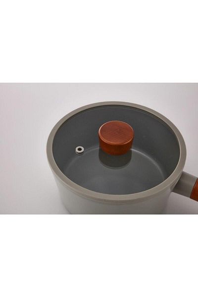 NEOFLAM D-neof218 Fika Cast Aluminum Sauce Pot with Glass Lid 18 Cm