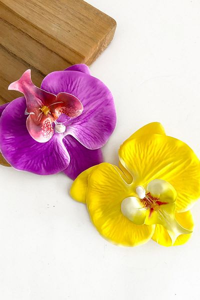 New Obsessions Aloha Orchid Flower Floral Clamp - 2 Κούμπωμα