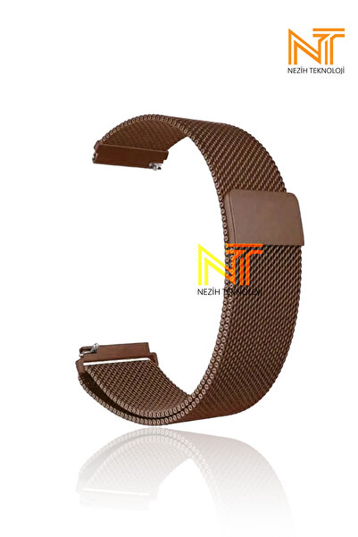 Nezih Case Huawei Watch Gt2 Gt3 42mm Uyumlu 20mm Örgü Metal Hasır Kordon