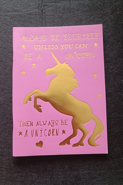New Obsessions Blocnotes Unicorn Gold fără linie