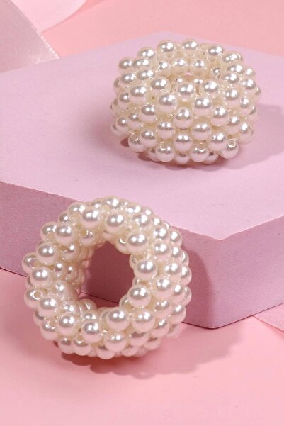 New Obsessions Set of 2 Pearl Rubber Buckles