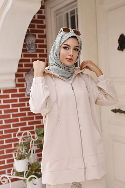 npLStore Women's Hooded Zippered Bottom-Top Set