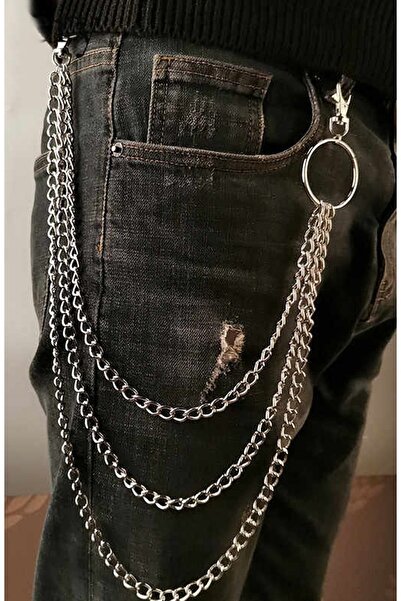 Nishstyle Erkek Aksesuar Excited Model Gümüş Renk Çelik Pantolon Zinciri