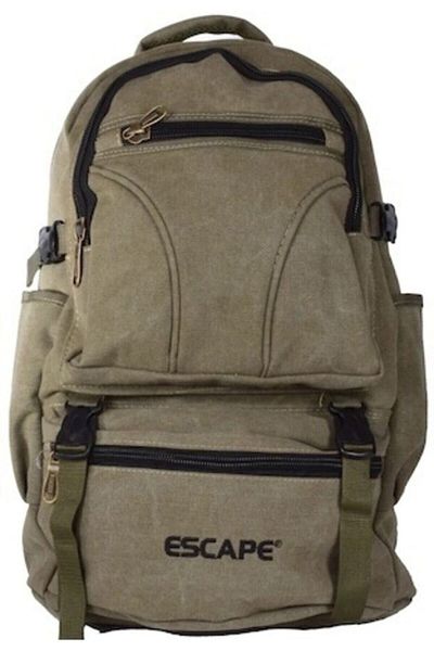 ESCAPE Khaki Mountaineer Backpack Canvas Fabric 50 Liter Τσάντα εξωτερικού χώρου 1η Ποιότητα 501