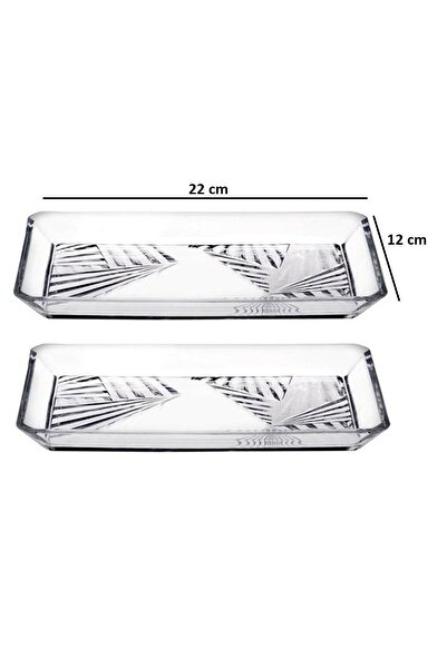 Paşabahçe Madlen Crystallin Ayaklı Ve Ayaksız Servis Tabakları 4 Parca Ceyiz Seti
