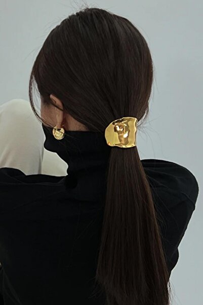 New Obsessions Wavy Steel High Ponytail Barrette Hair Clamp Ponytail Cuff