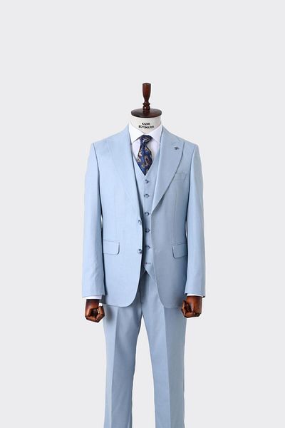 Kadir Büyükkaya Klasszikus mellényes férfi öltöny - Slim Fit Cut-kaw1030s