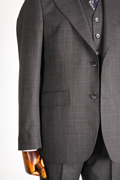 Kadir Büyükkaya Modern Slim Fit Yelekli Takım Elbise-kaw1009s