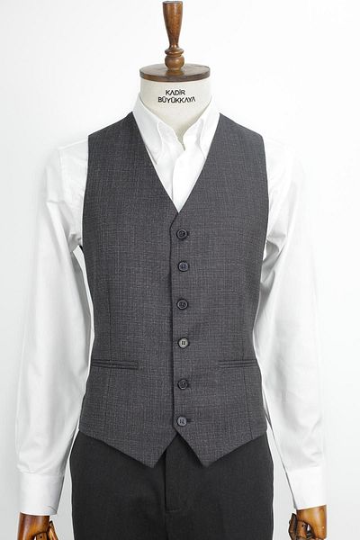 Kadir Büyükkaya Modern and Stylish Slim Fit Viscose Men's Vest-Kav1600W
