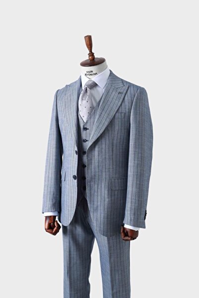 Kadir Büyükkaya Şık Ve Rahat Yelekli Erkek Takım Elbise - Slim Fit Dört Mevsim Kullanılabilir-kaw1038s