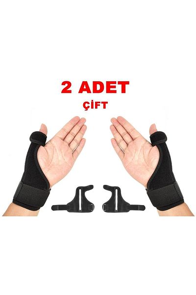ARWEX 2 Pieces of Thumb Fixing Splint Dequervain Splint Stabilizer with Metal Support Suitable for Right and Left Hand