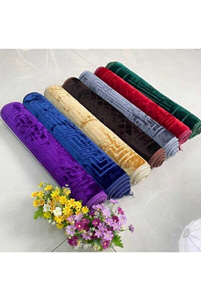 Sotag Kalın Yumuşak Peluş Kaymaz Taban Özellikli Seccade renkli