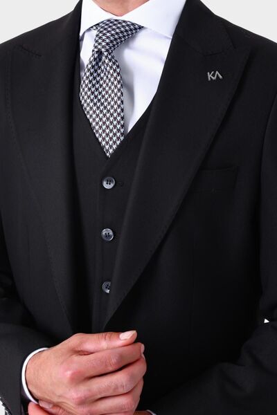 Kadir Büyükkaya Şık Ve Rahat Yelekli Erkek Takım Elbise-kaw1021s