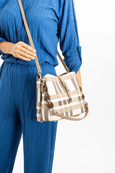 Just Polo حقيبة يد وكتف نسائية منقوشة للموسم الجديد