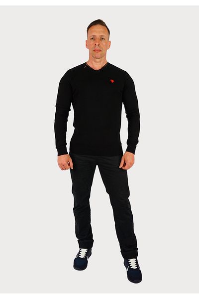U.S. Polo Assn. Strickpullover-Pullover mit V-Ausschnitt