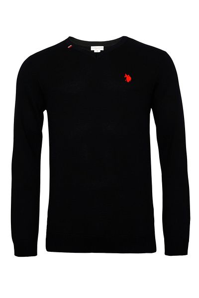 U.S. Polo Assn. Strickpullover-Pullover mit V-Ausschnitt
