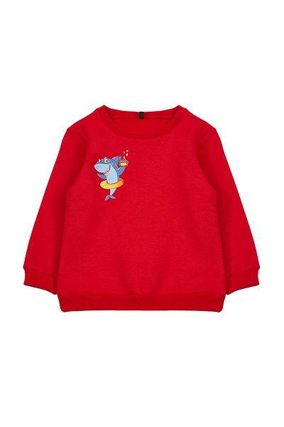 TRENDYOLKIDS Fiú piros nyakú pulóver - TKDAW25SW00014