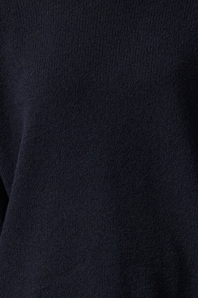 Trendyol Collection Sötétkék - széles szabású, állítható kötöttáru pulóver TWOAW25KZ00307