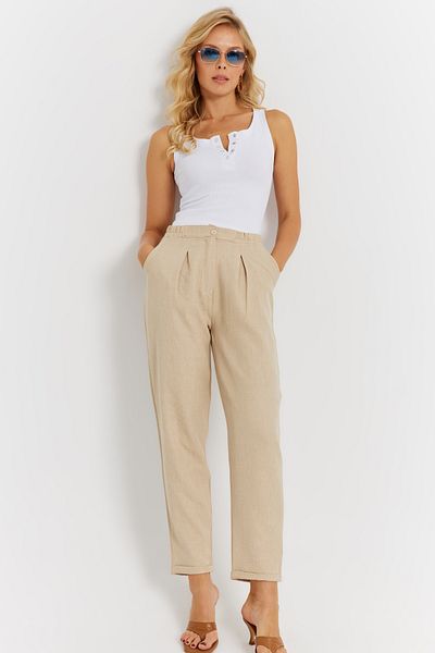 Cool & Sexy Leinenhose für Damen in Vanille - DMR340