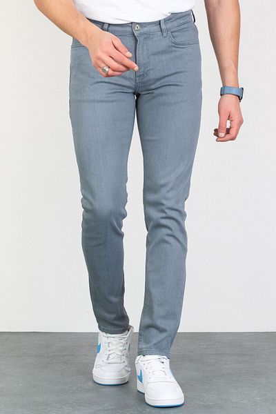 HLT JEANS Ανδρικό Εύκαμπτο τζιν με μπλε λεπτή εφαρμογή από Lycra Hlthe001946