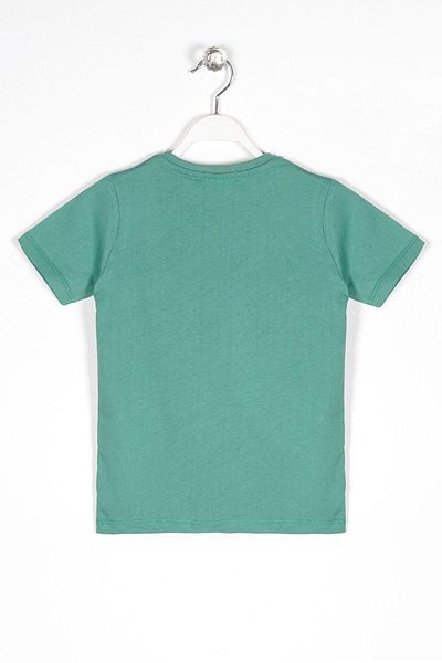 zepkids Μπλουζάκι με στάμπα Futboll για αγόρια - Crew Neck, Cagla Green