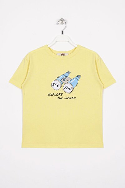 zepkids Хлопчик - See You з принтом, світло-жовта футболка