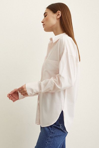 Never more Powder Color Striped Shirt