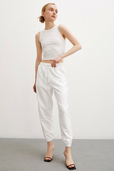 Never more Pantaloni de trening din Lycra alb