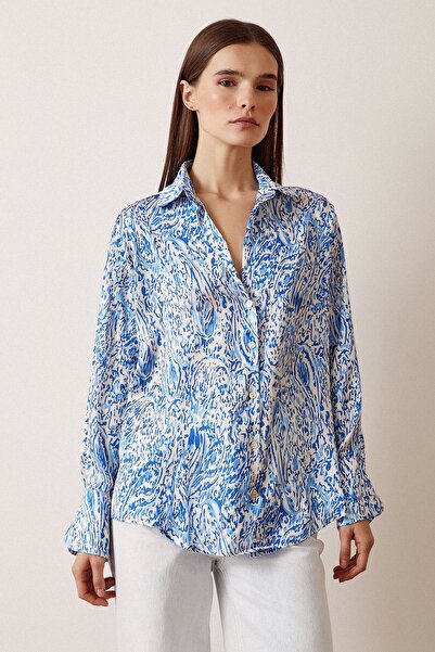 Never more Сорочка з V-подібним вирізом та візерунком