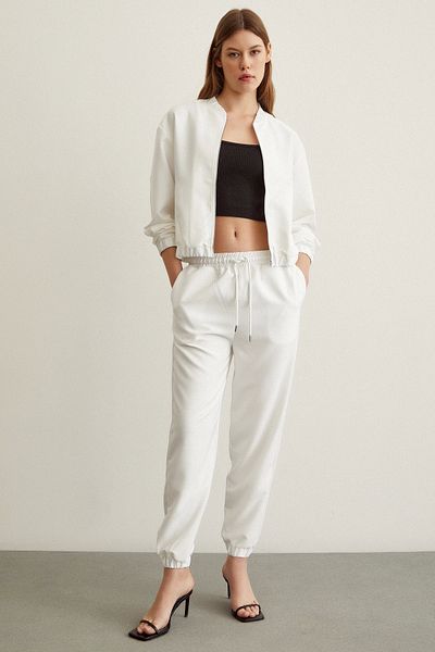 Never more Lycra Tracksuit Set White