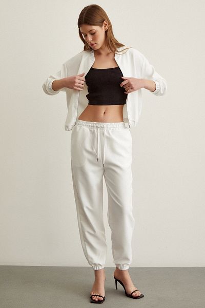 Never more Lycra Tracksuit Set White