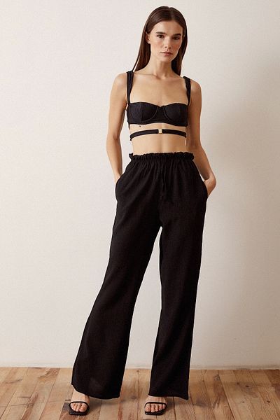Never more High Waist Trousers with Elastic Waist