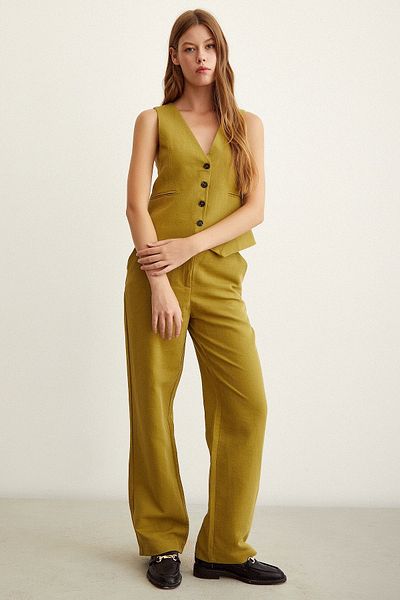 Never more High Waist Linen Trousers